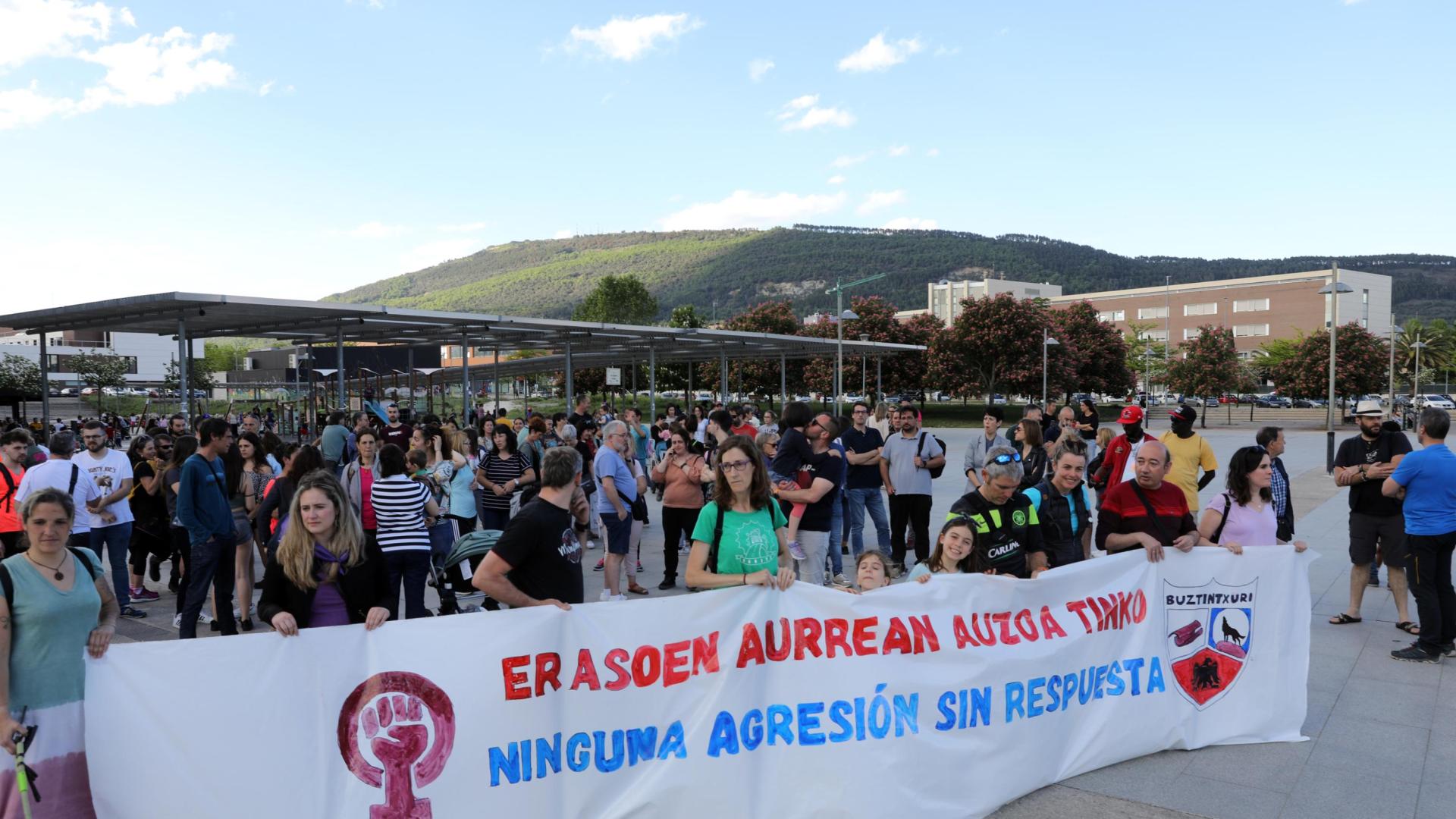Imagen de la concentración en Buztintxuri