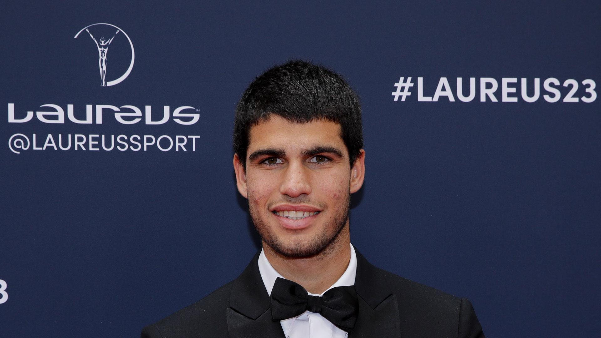 Carlos Alcaraz durante la gala de los Laureus
