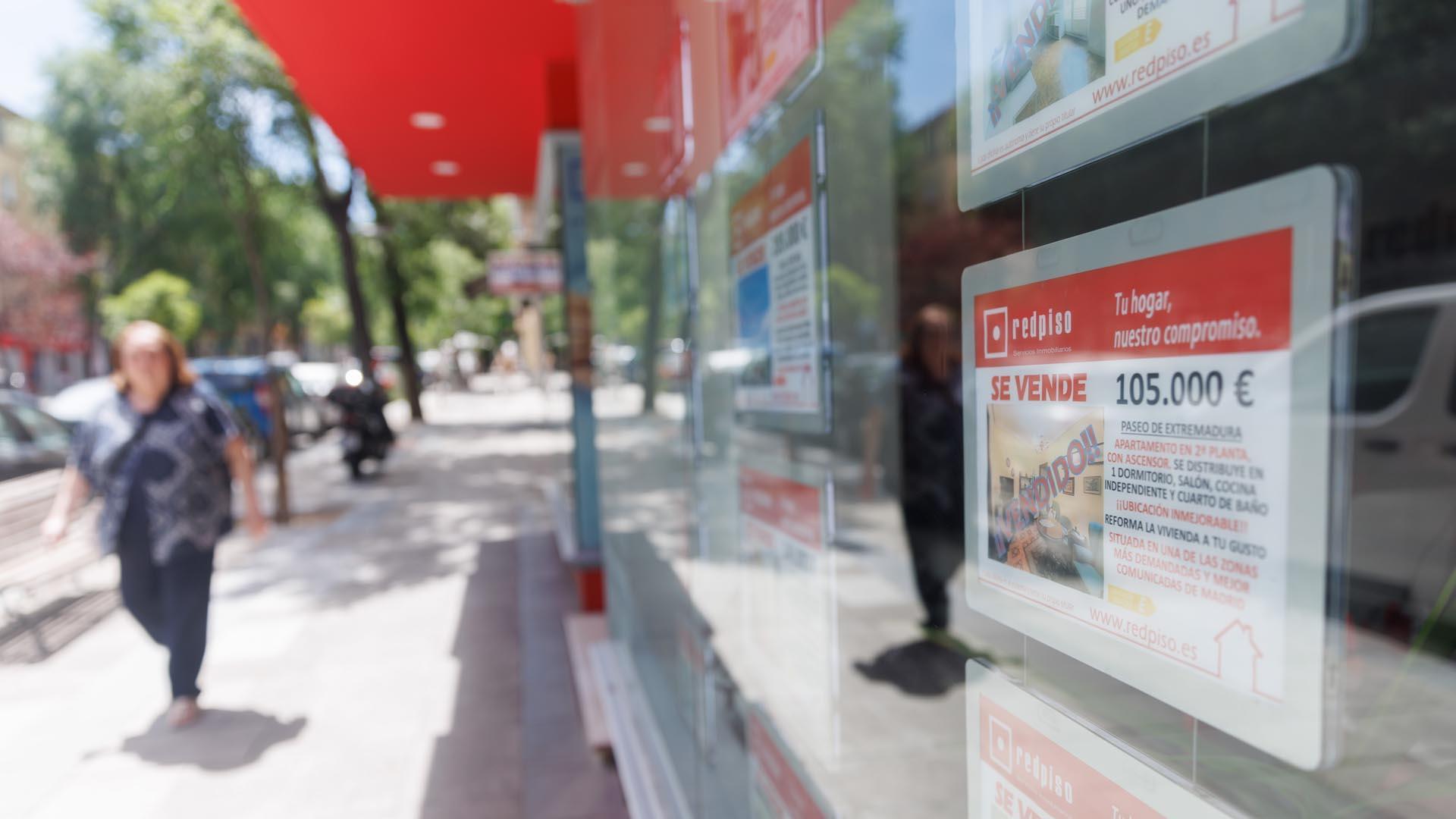 Una agencia inmobiliaria, en Madrid