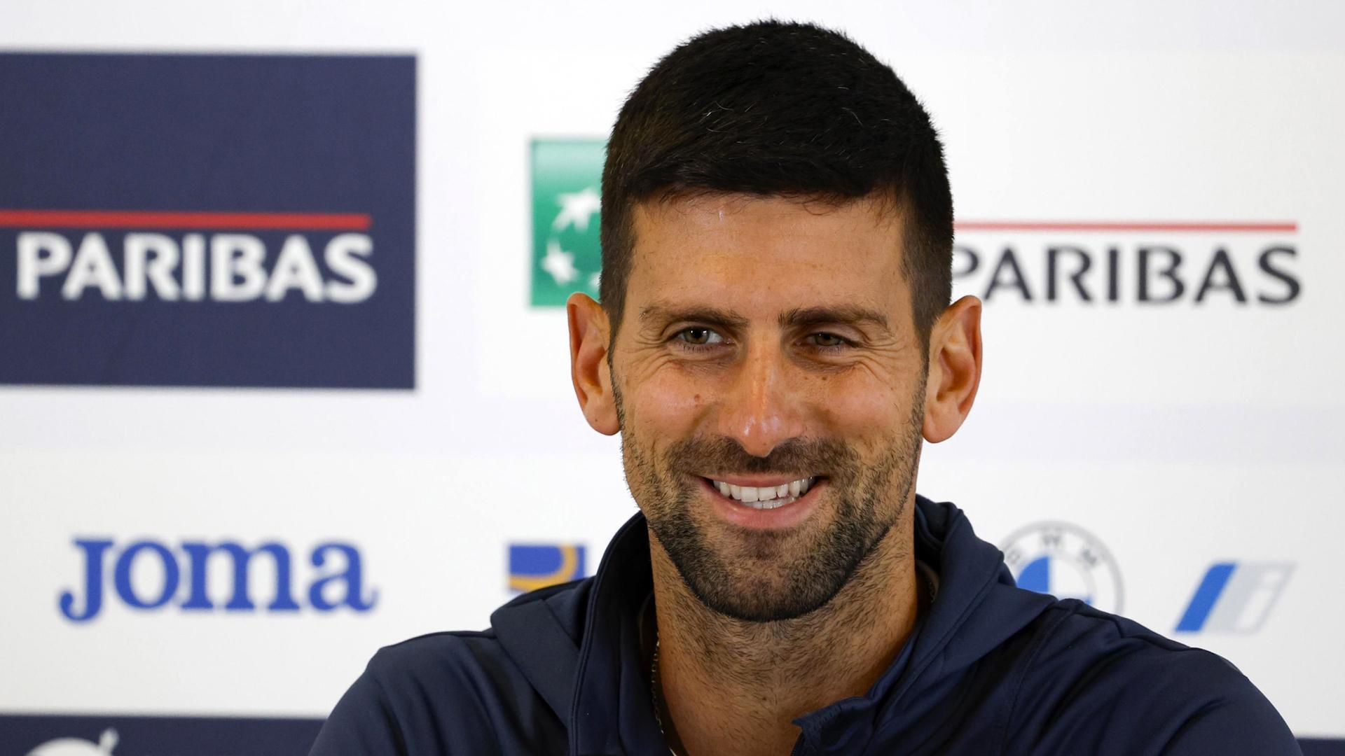 Novak Djokovic, este jueves en su comparecencia ante los medios