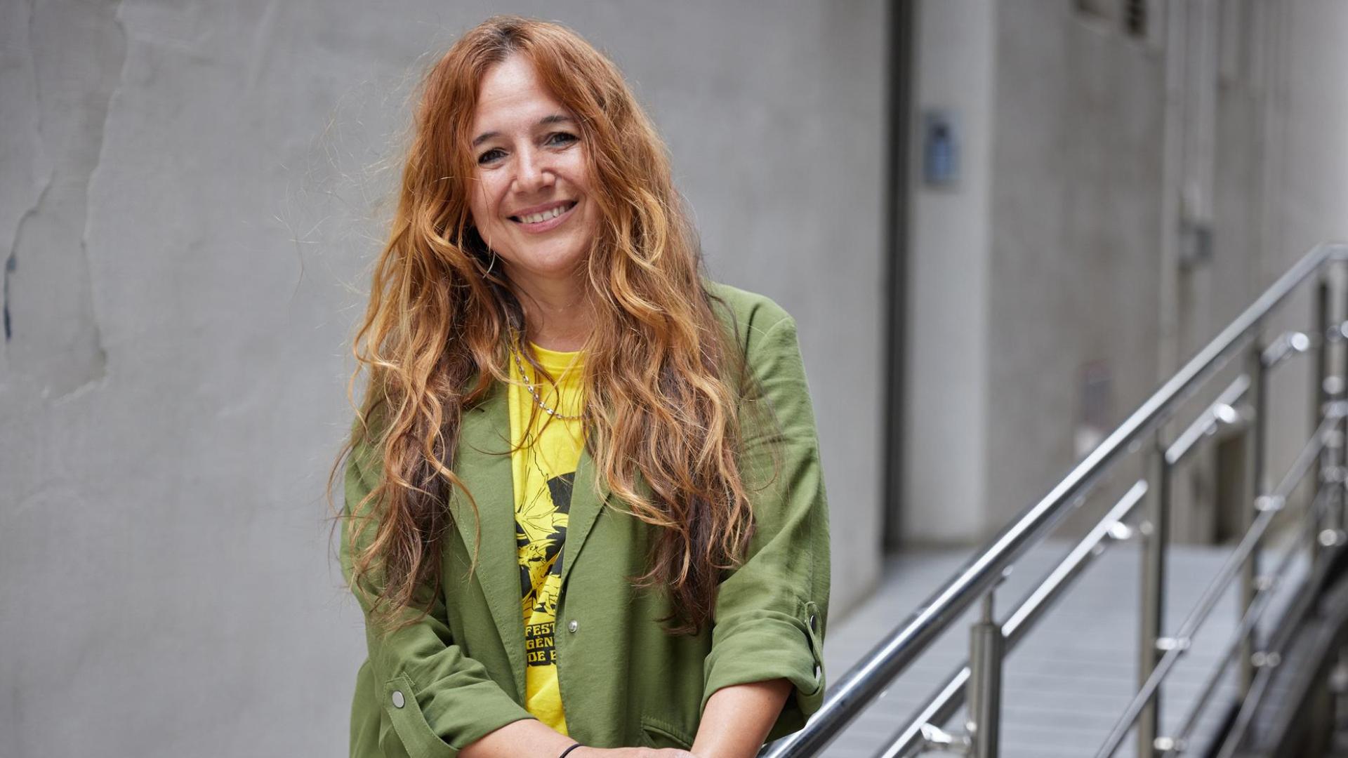 Isabel González, el miércoles en Pamplona. Participó en 2019 en Letraheridas y en 2022 en Oh, diosas amadas para hablar de Grace Paley