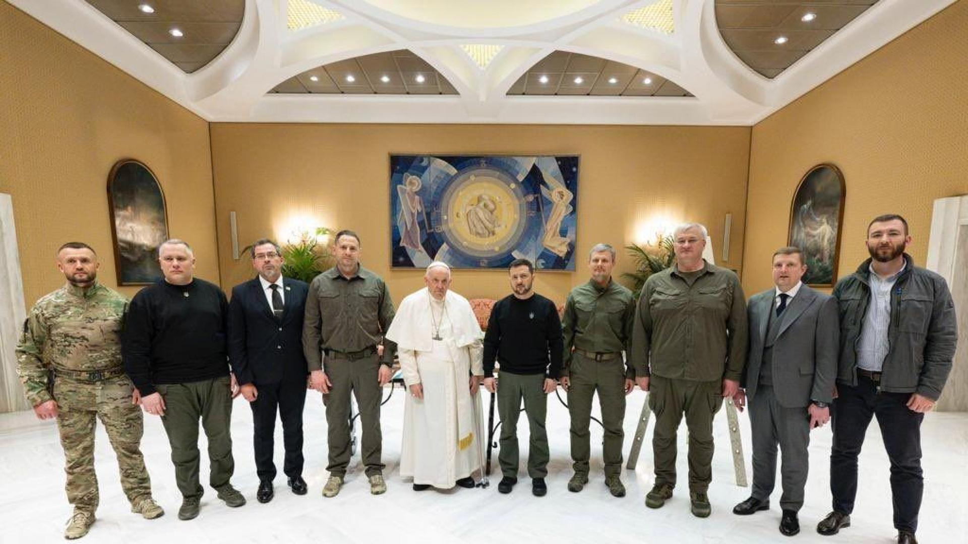 La delegación ucraniana, recibida por el Papa