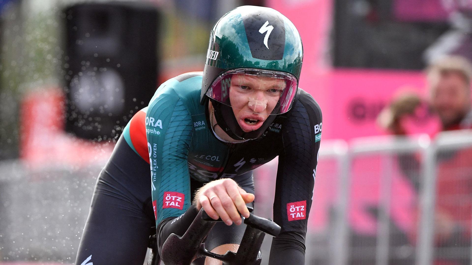 Aleksandr Vlasov, en la pasada etapa contrarreloj del Giro de Italia