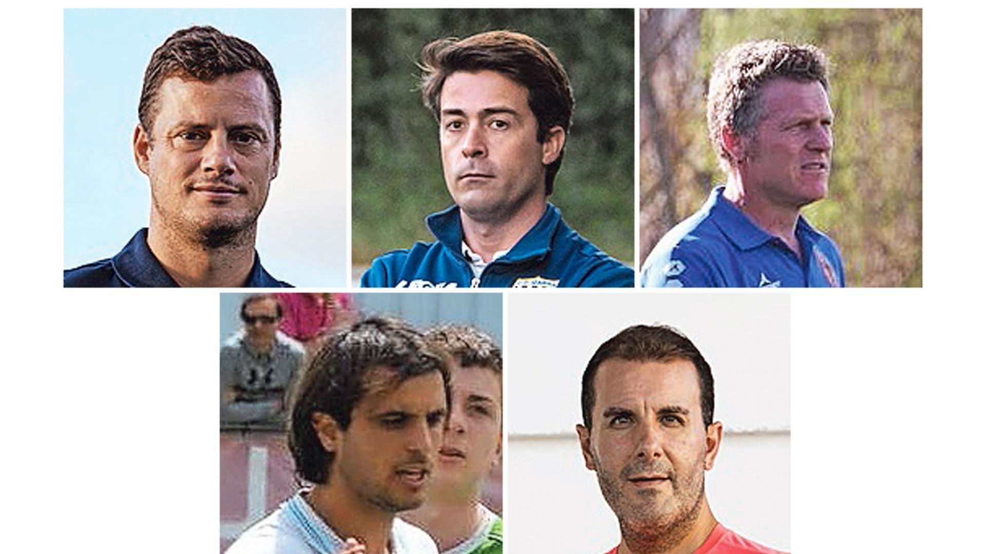 De izda. a dcha., en la fila superior, Oriol Riera, Rodrigo Hernando y Txiki Akaz. En la fila inferior, Julen Foncillas y Xabi Mata.