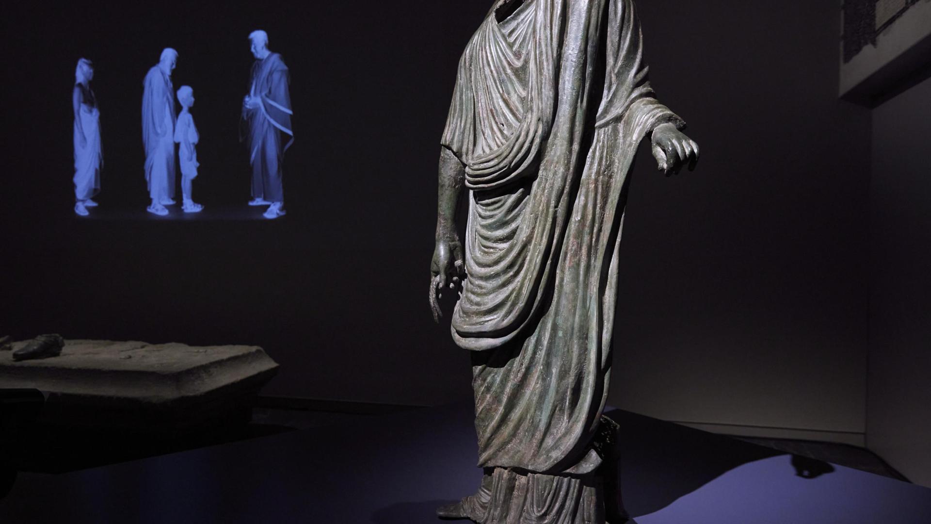 El togado de Pompelo, en el Museo de Navarra.