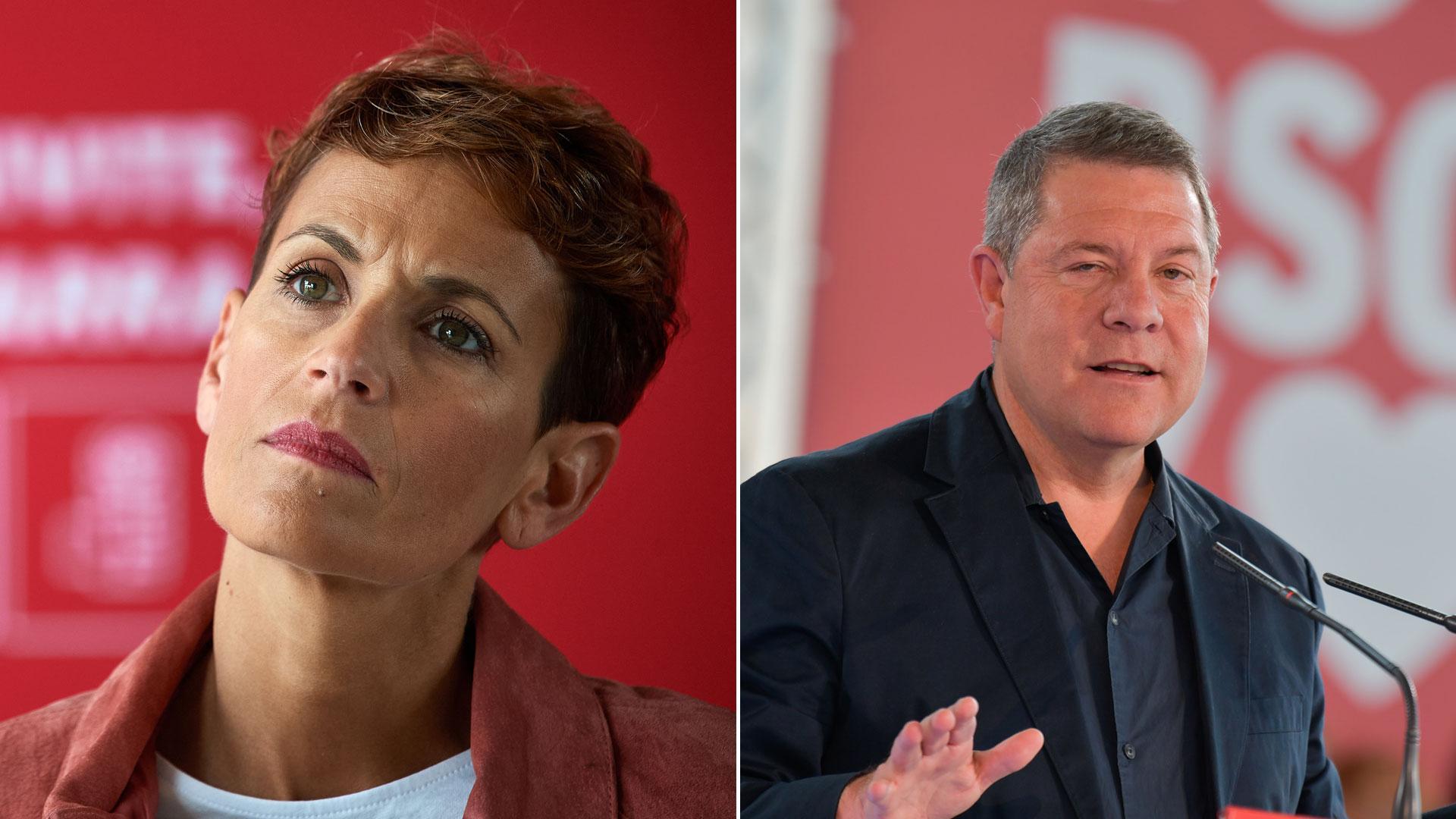 María Chivite y Emiliano García-Page