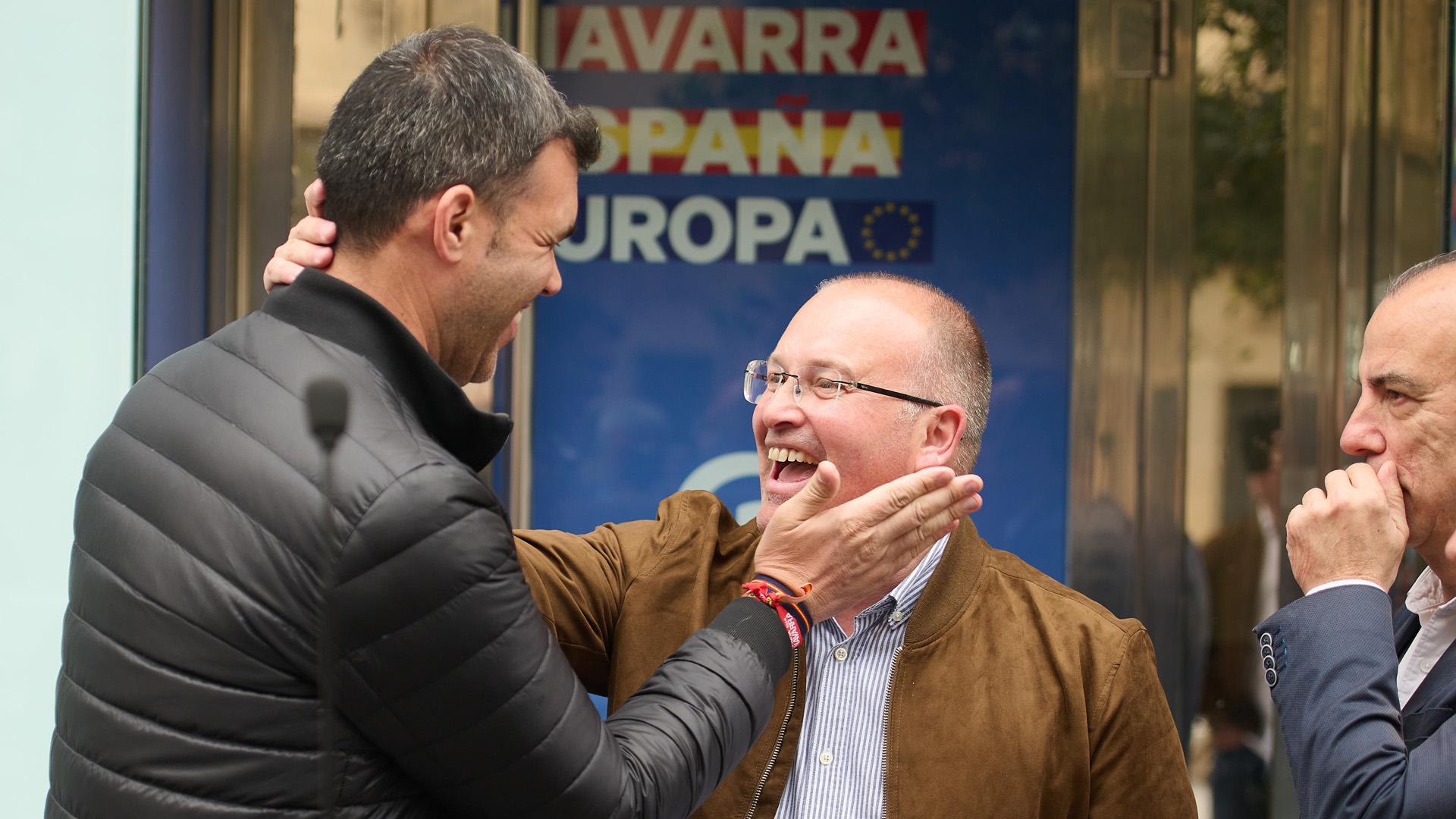 Javier García y Miguel Tellado, este sábado en Pamplona
