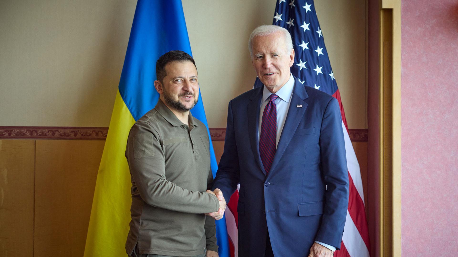 Zelenski y Joe Biden, durante su encuentro de este domingo en Hiroshima