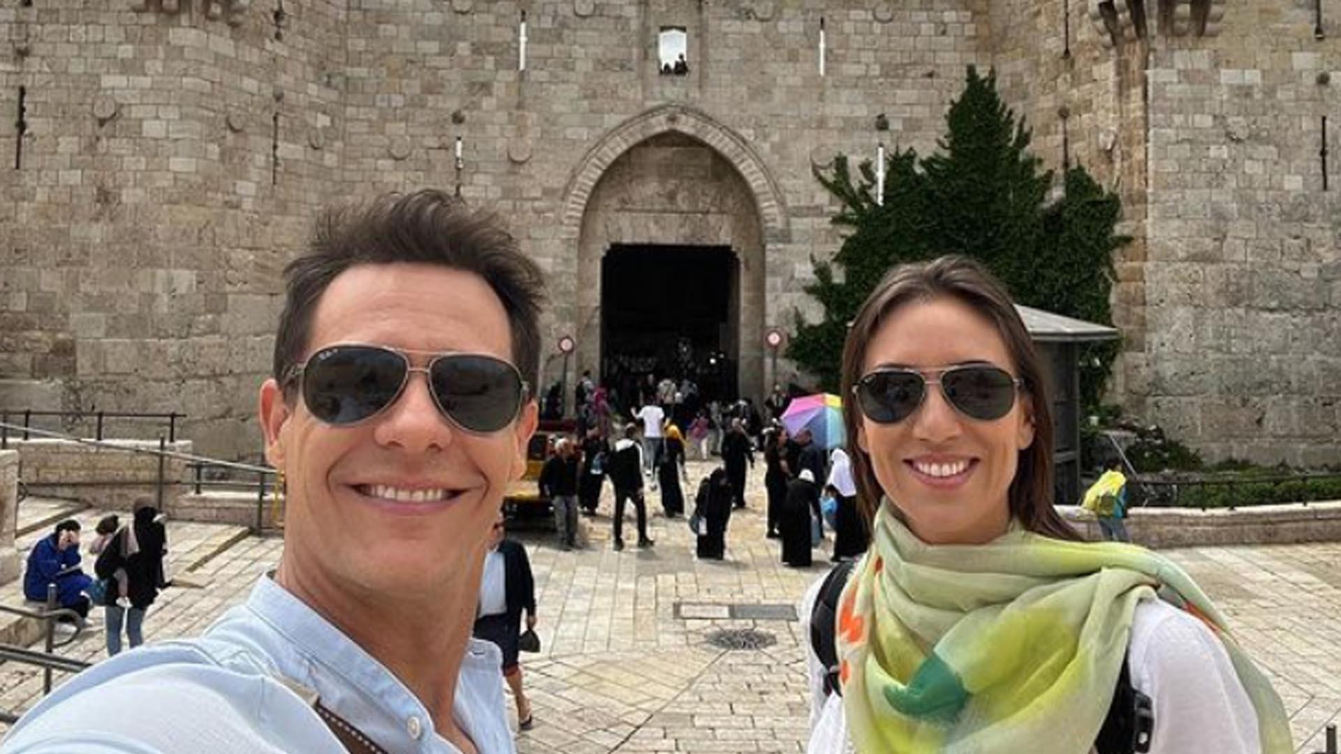 Christian Gálvez y Patricia Pardo, en su viaje a Jerusalén