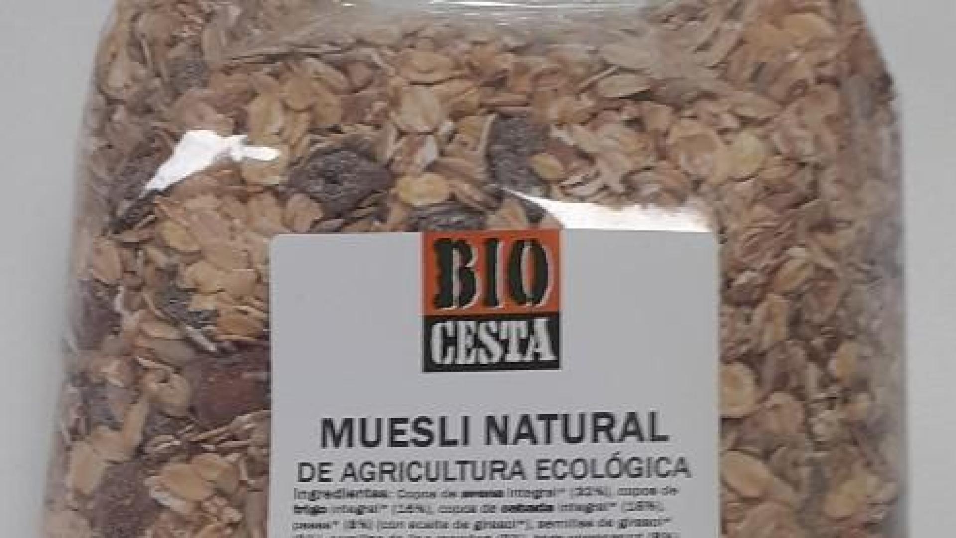 Muesli que contiene trazas de mostaza que no están indicadas en el etiquetado