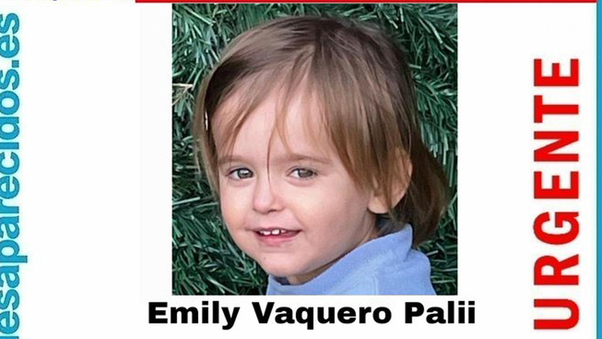 Fotografía de Emily Vaquero publicada en redes por Sos Desaparecidos, que solicita ayuda para la localización de la menor