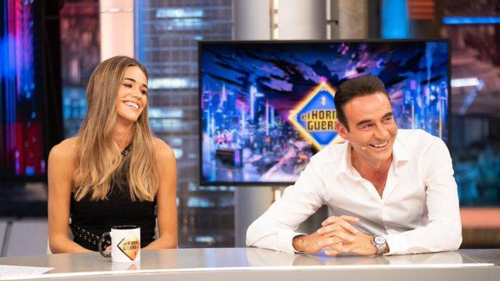 Ana Soria y Enrique Ponce, en su visita este martes al plató de 'El Hormiguero'