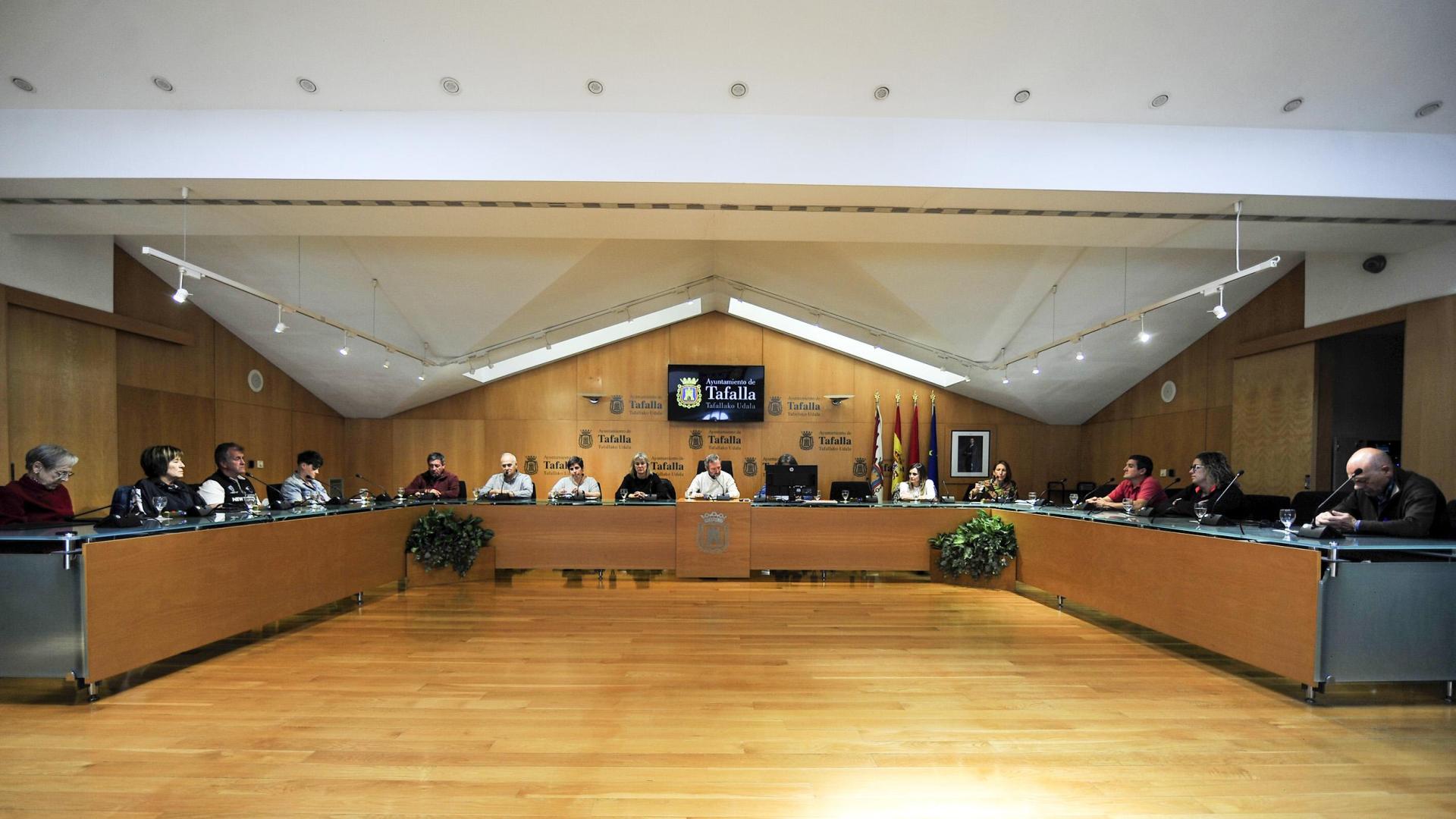 Imagen general del pleno celebrado en Tafalla