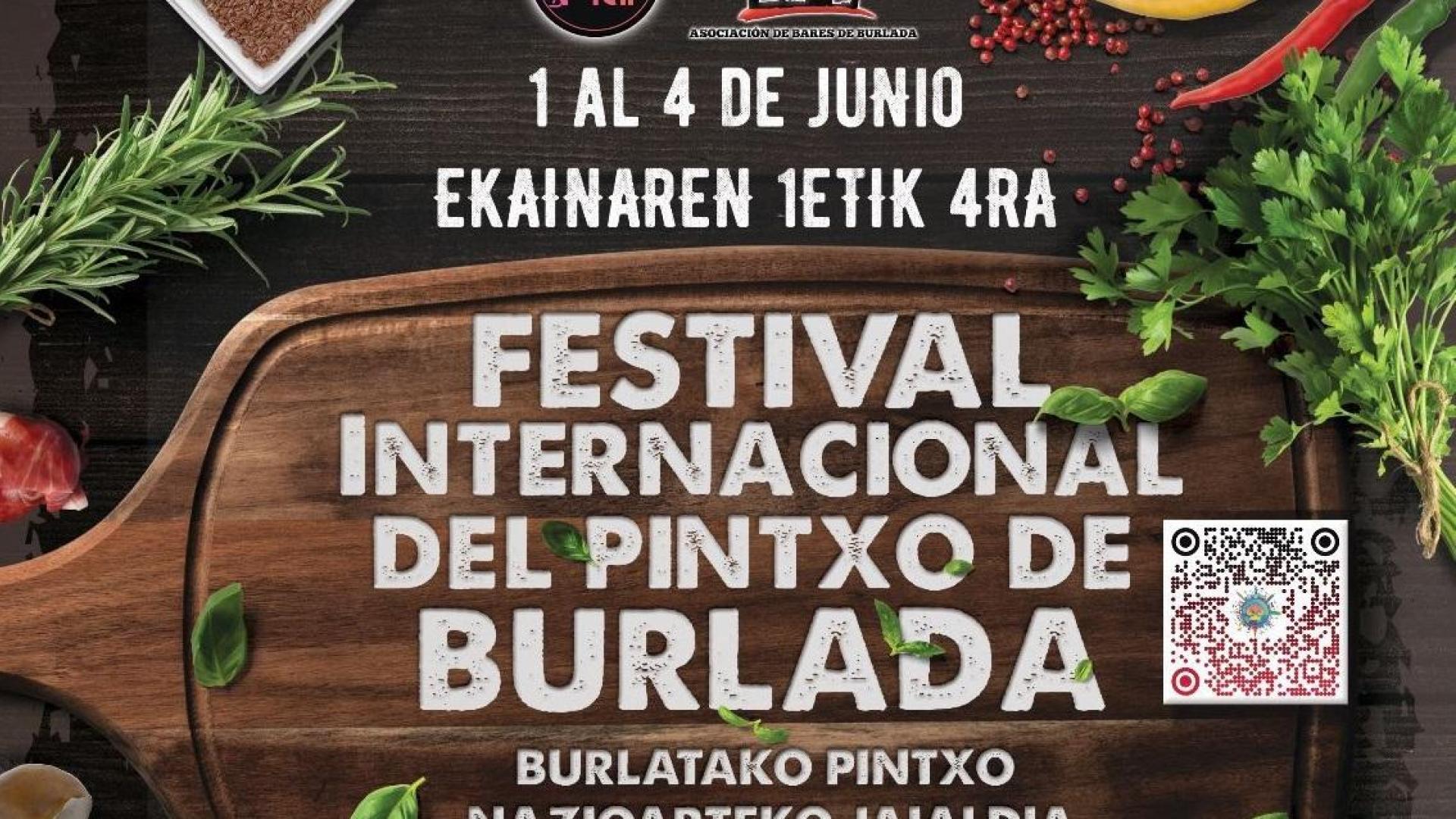 Cartel anunciador del Festival Internacional del Pintxo de Burlada de 2023