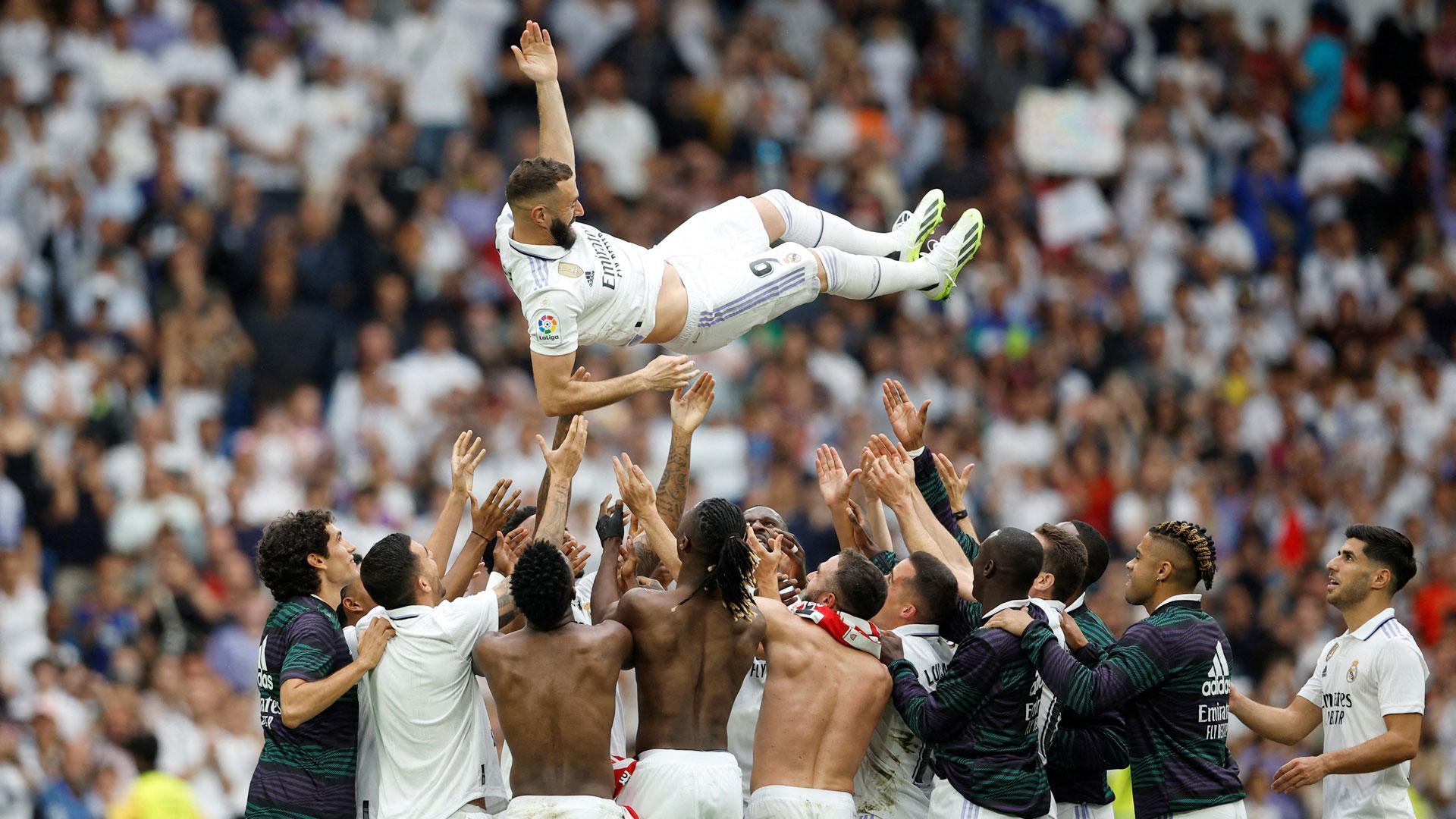 Karim Benzema durante su último partido con el Real Madrid
