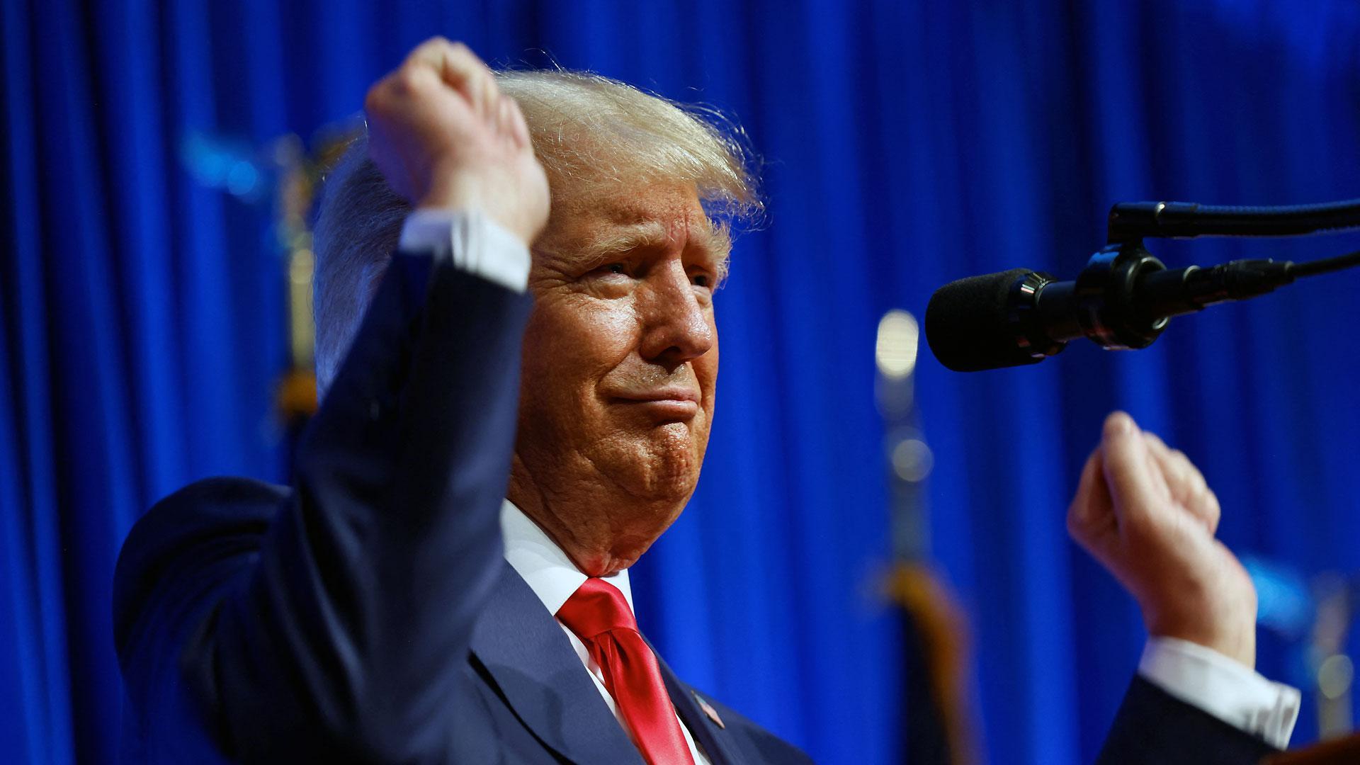 Trump se retrató como una víctima ante cientos de sus seguidores en un acto en el estado de Georgia