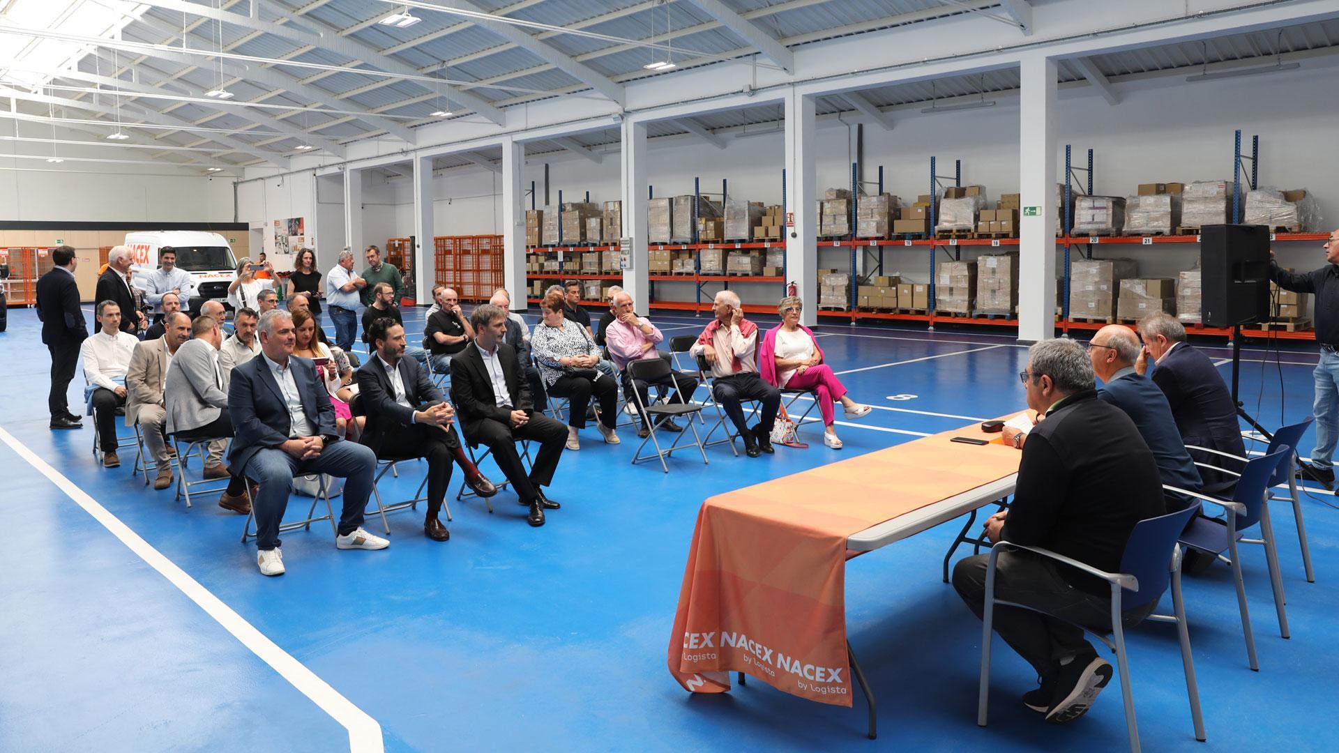Las nuevas instalaciones de Nacex durante la presentación celebrada ayer
