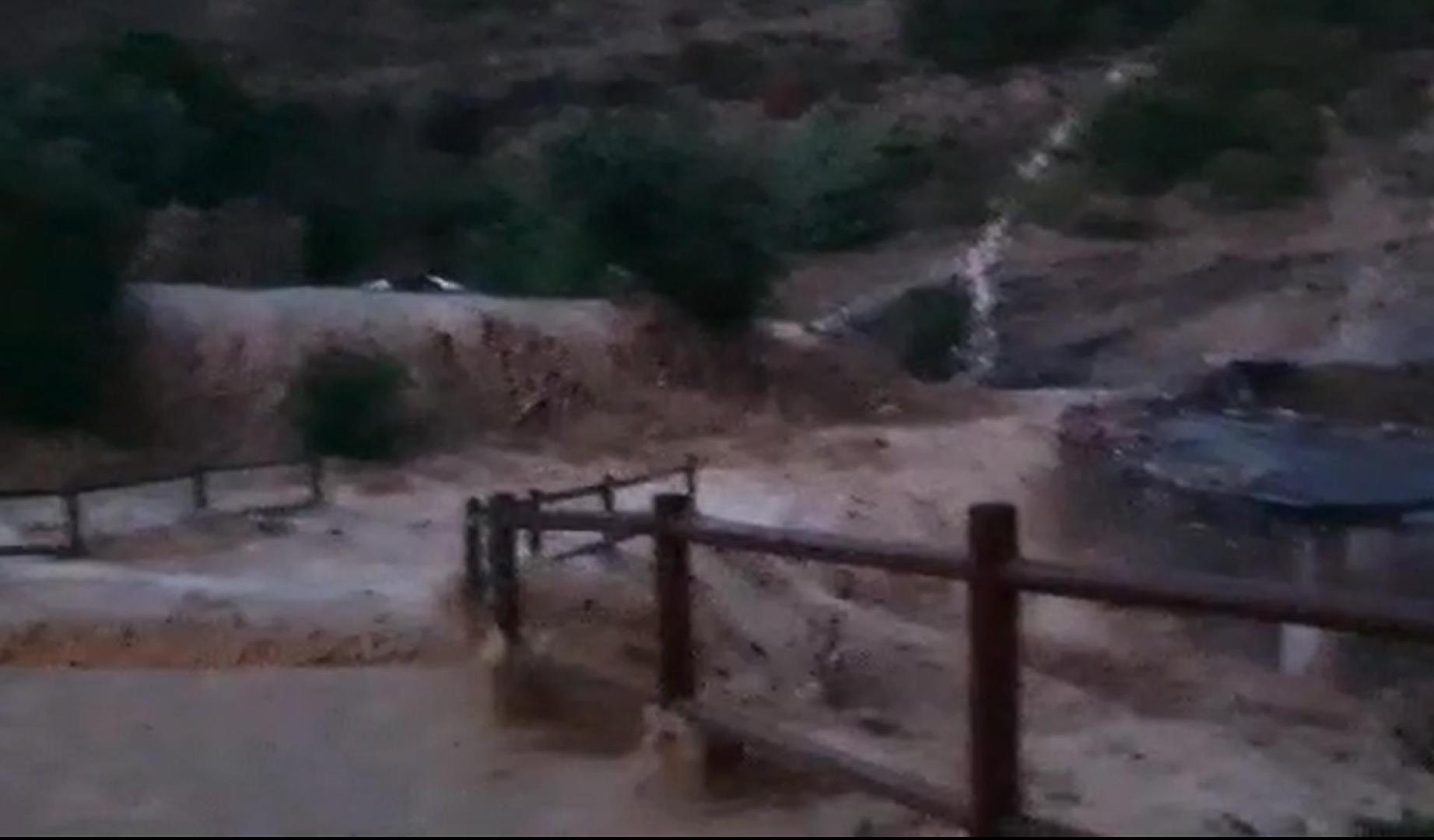 Vídeo con riada en el barranco de Rocaforte