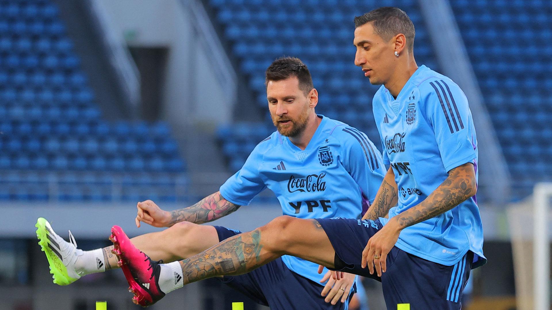 Leo Messi, durante un entrenamiento con la selección de Argentina