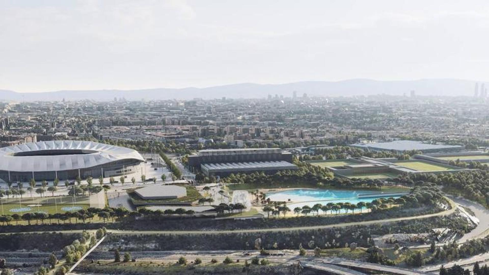 La playa impulsada por el Atlético de Madrid y proyectada por Wavegarden se construirá al lado del estadio Metropolitano