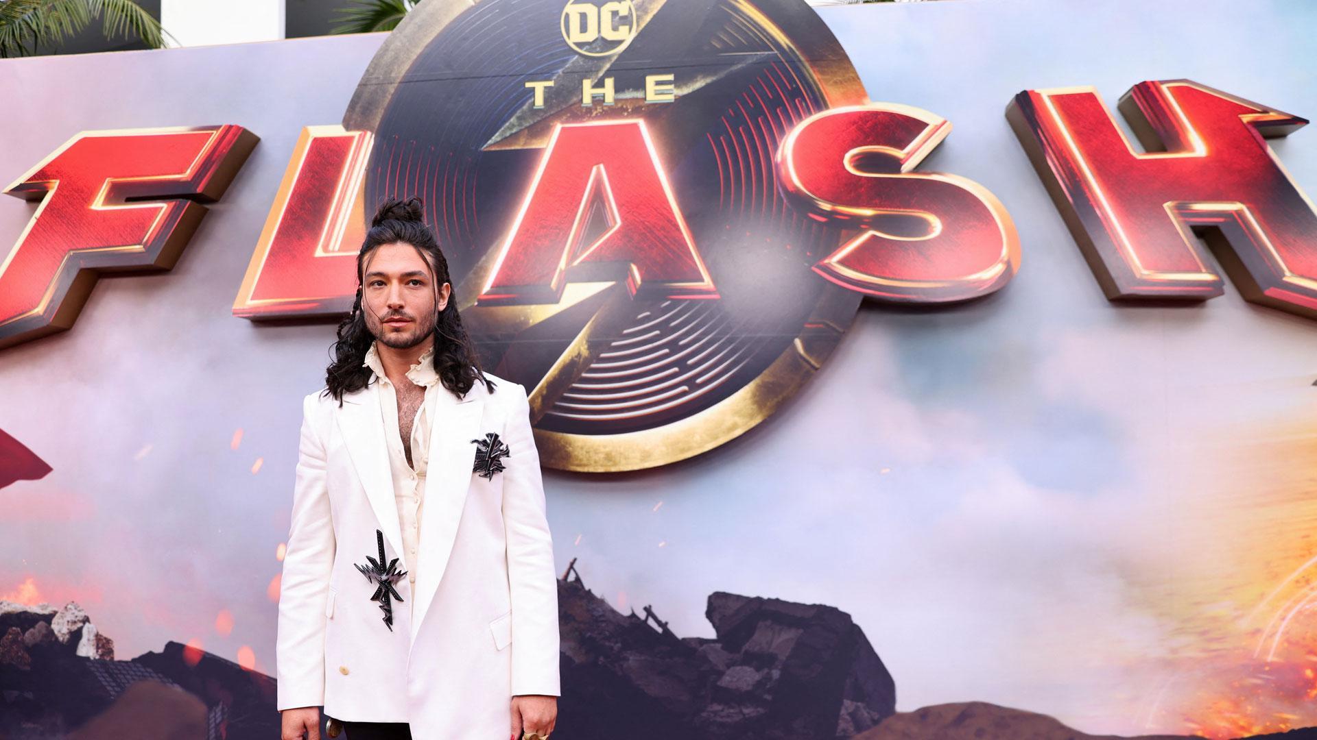 Ezra Miller en la presentación de la nueva película del superhéroe más veloz, 'Flash'
