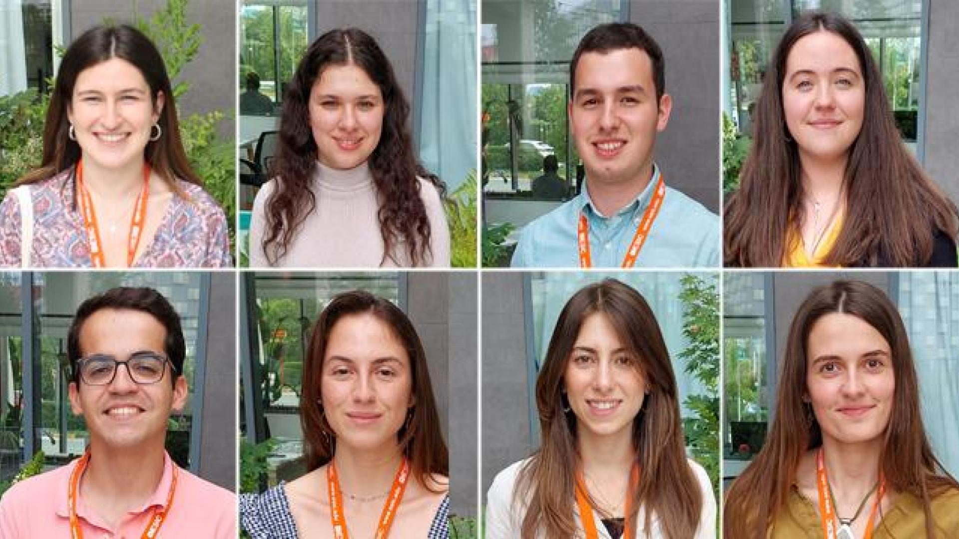 De arriba abajo y de izda. a dcha., Valeria García, Claudia García, Marcos Gómez, Arantxa Goñi, Pablo Gurbindo, Lucía Hidalgo, Ainhoa Ituráin e Isabel Lasheras.