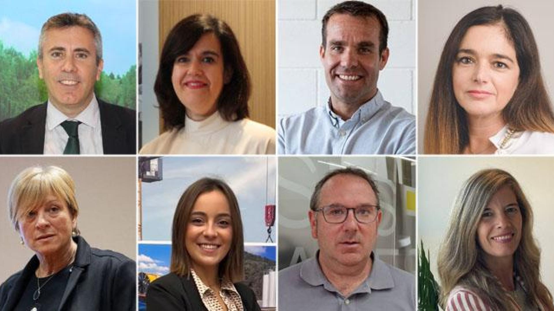 De izda. a dcha. y de arriba abajo, Álex Mendoza, responsable del Departamento de Selección de Caja Rural de Navarra; Patricia Granado Abardía, directora de Recursos Humanos de ARPA Abogados; Iñaki Percaz, director de Personas y Talento de CYC Consultora Tecnológica; Elena Alonso, directora de Recursos Humanos de Grupo IAN; Lourdes Paz, directora de Capital Humano de Grupo La Información; Lidia Solla Sanz, técnica de Recursos Humanos de Liebherr Industrias Metálicas; Pedro San Agustín, director de Recursos Humanos de Obras Especiales; y Marta Gorricho Monreal, responsable de Selección de Zabala Innovation