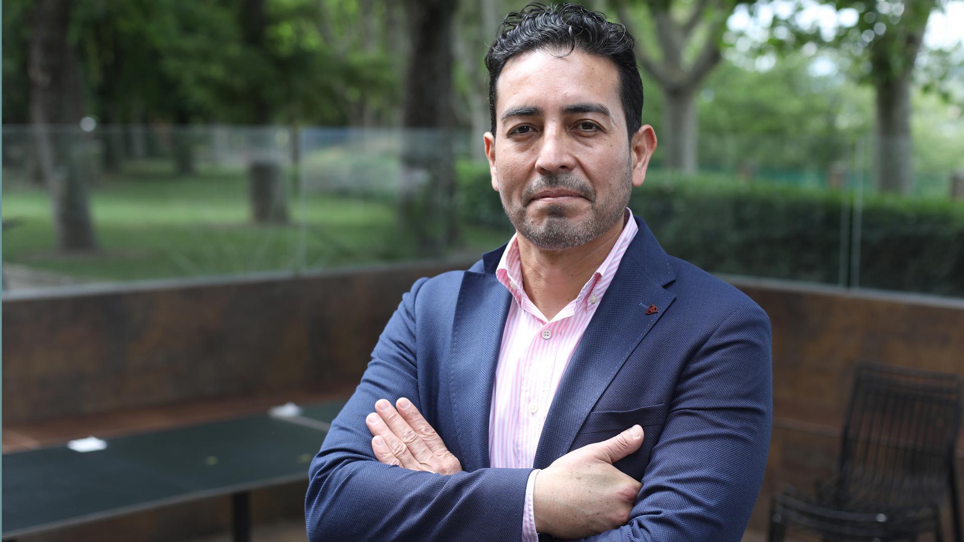 Alcibíades Díaz Vera, presidente de la Sociedad Navarra de Riesgo Cardiovascular durante el primer congreso de la entidad