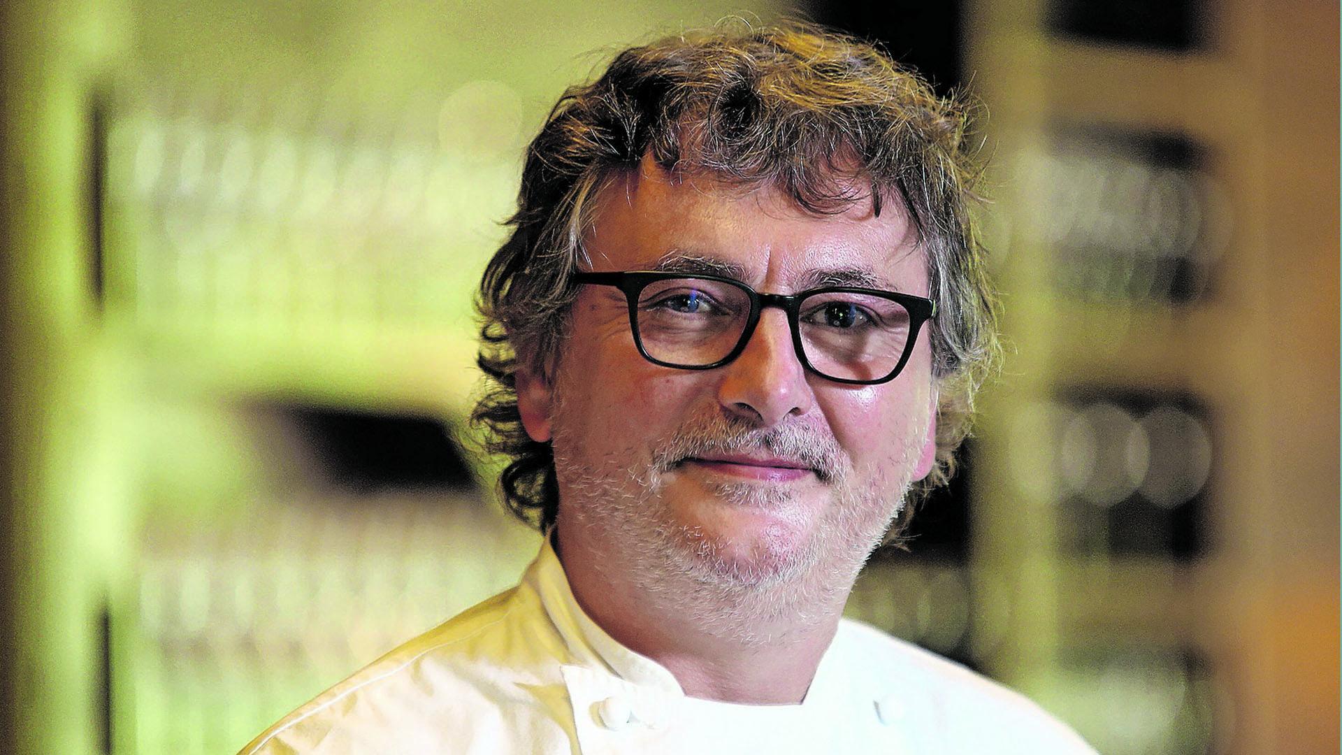 Andoni Luis Aduriz, en su restaurante Mugaritz de Rentería
