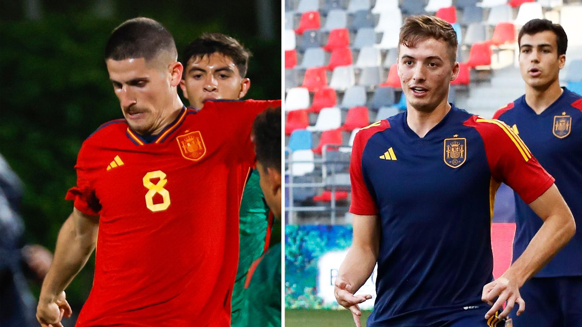 Oihan Sancet y Jon Pacheco, con la selección española sub 21