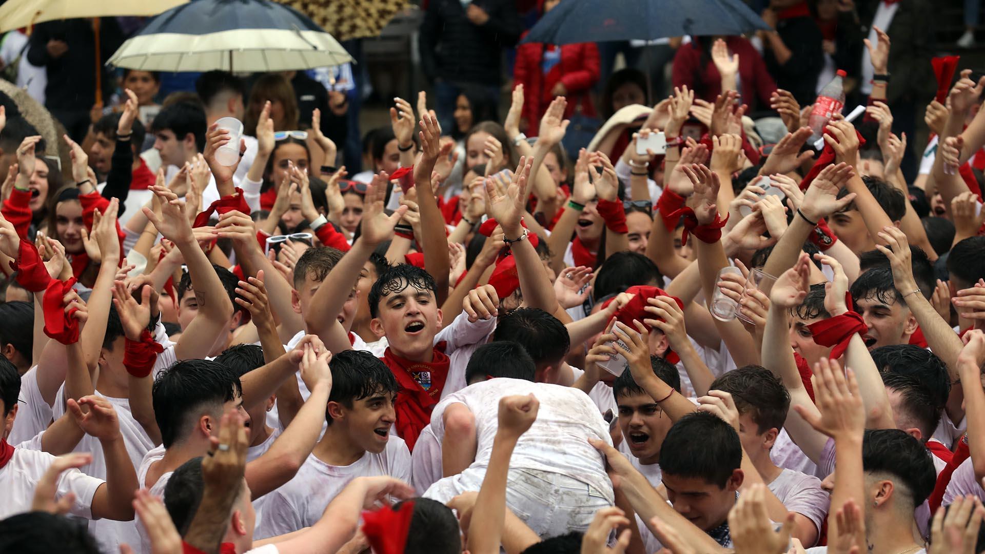 Cohete de inicio de las fiestas de Barañáin 2023