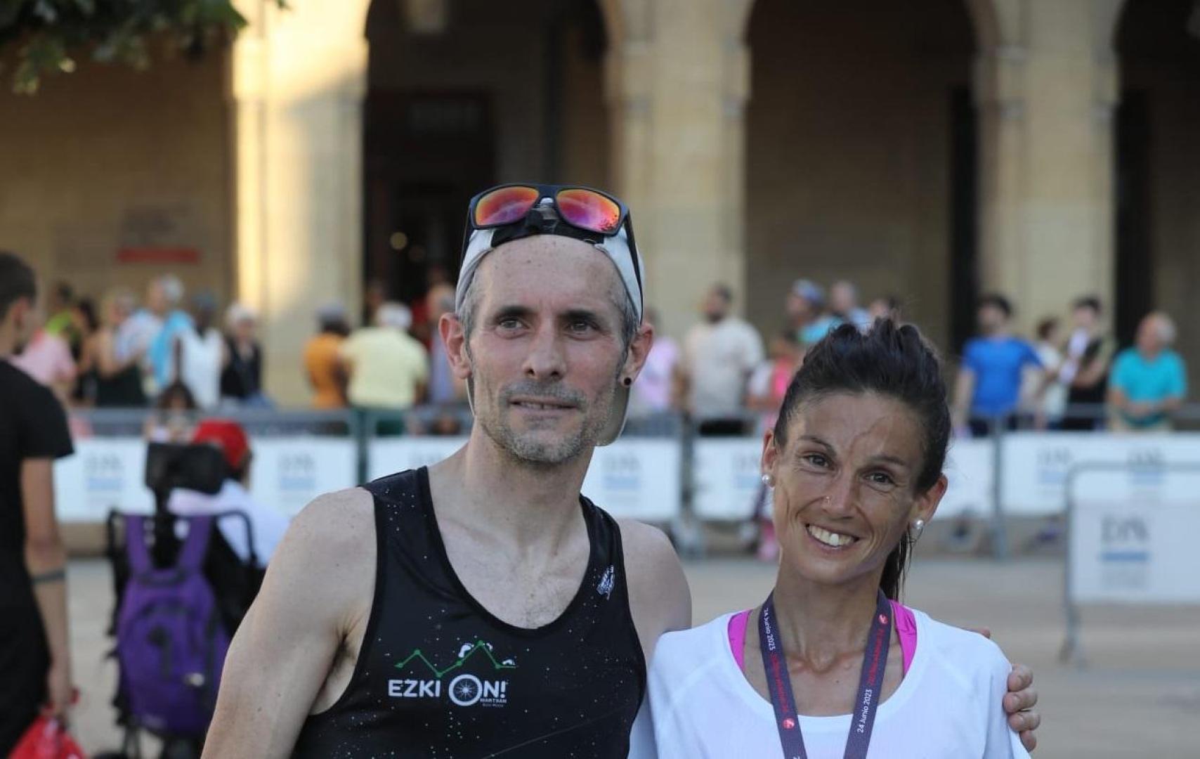 Los ganadores de La Media San Fermín 2023: Mikel Fernández y Amaia Melero