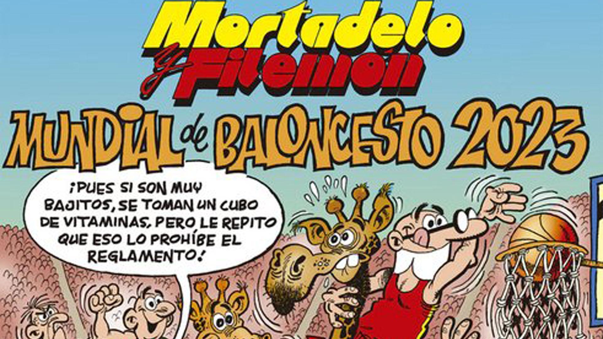 Portada del nuevo número de Mortadelo y Filemón, que tienen una nueva misión en el Mundial de Baloncesto 2023
