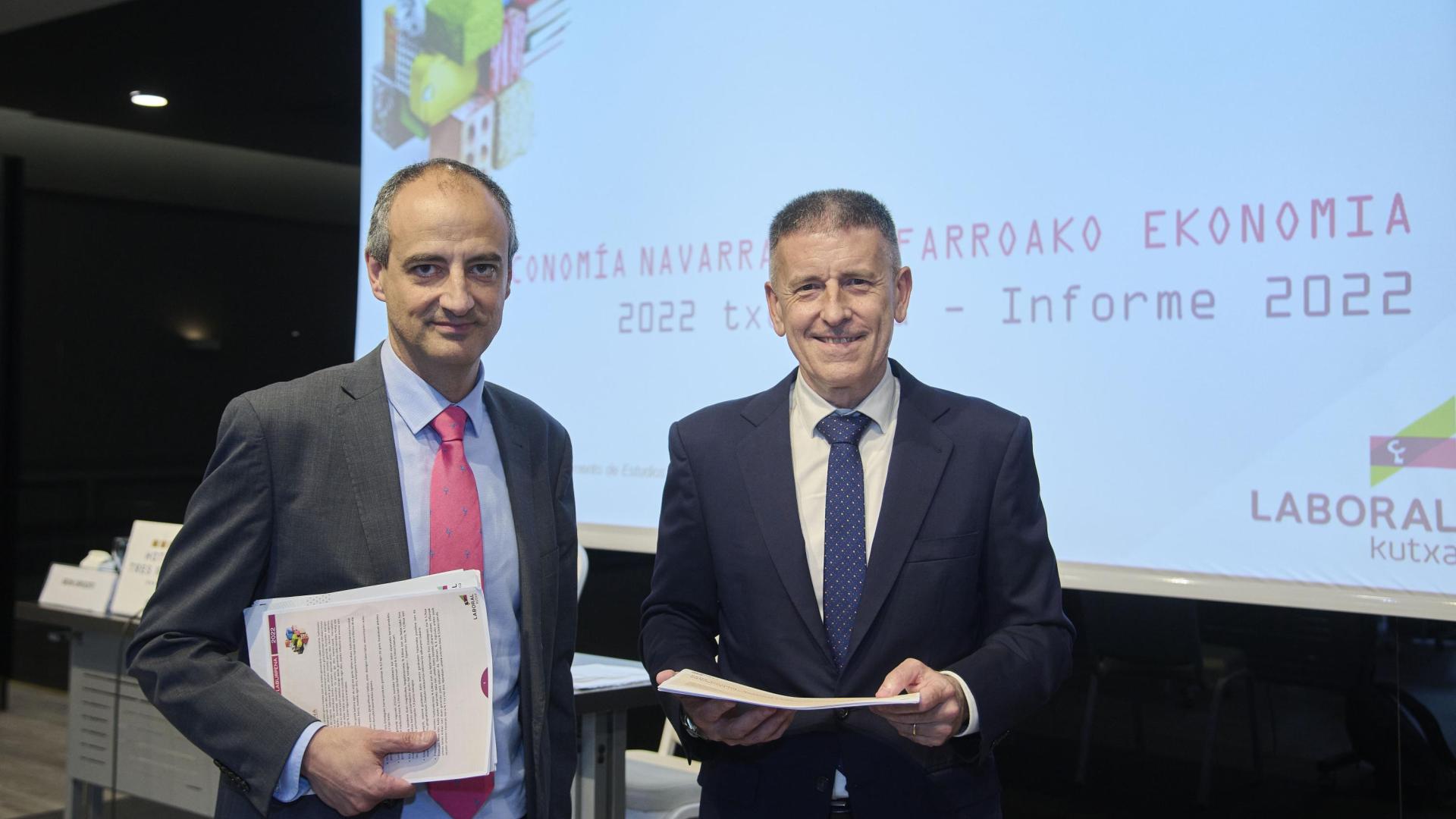 El departamento de Estudios de Laboral Kutxa presenta el 'Informe de Economía de Navarra' correspondiente a 2022. En la presentación también se incluyen las previsiones económicas para el presente año 2023.