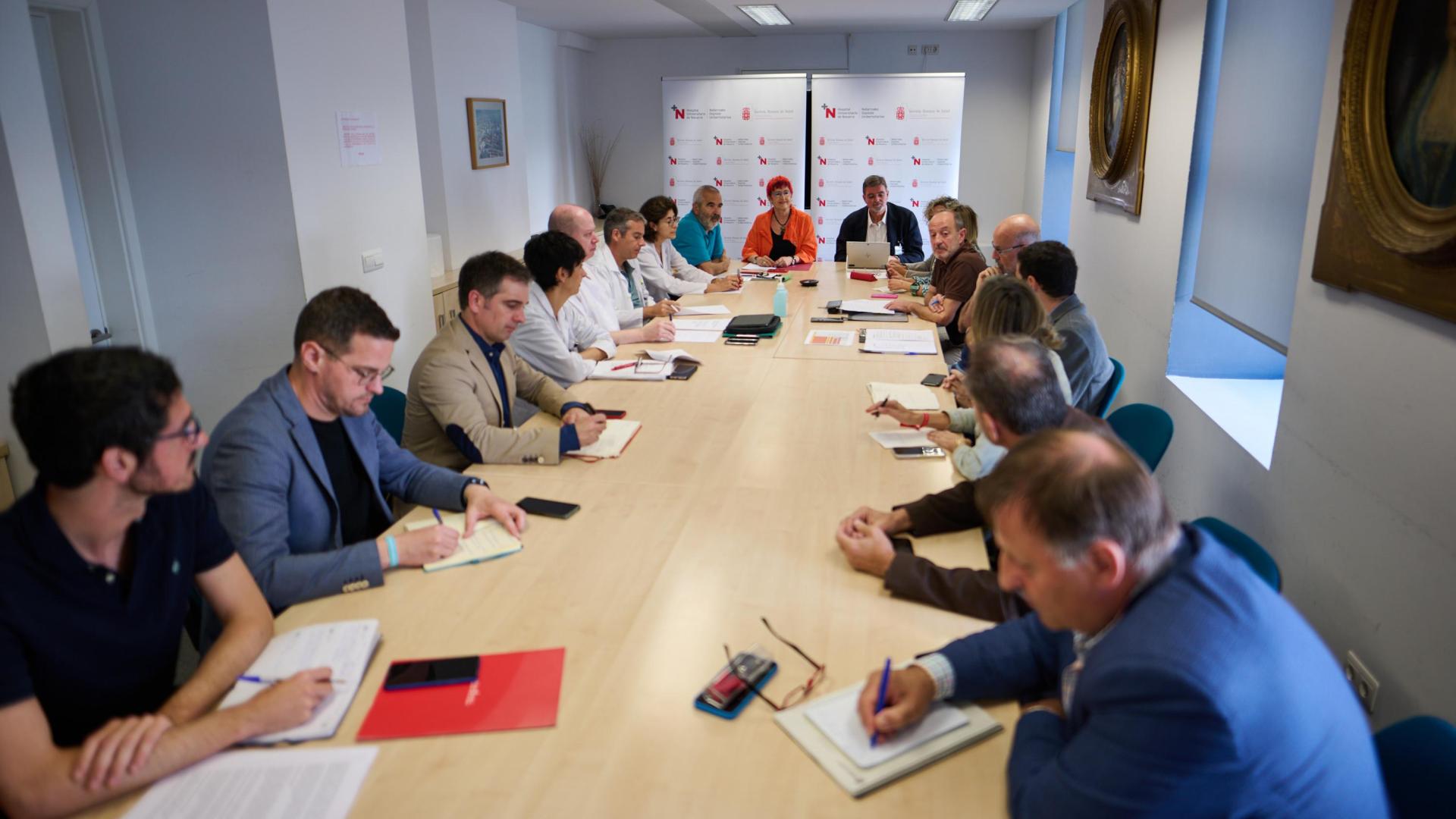 Reunión de coordinación del dispositivo sanitario para los Sanfermines celebrada hoy en el Hospital Universitario de Navarra (HUN)
