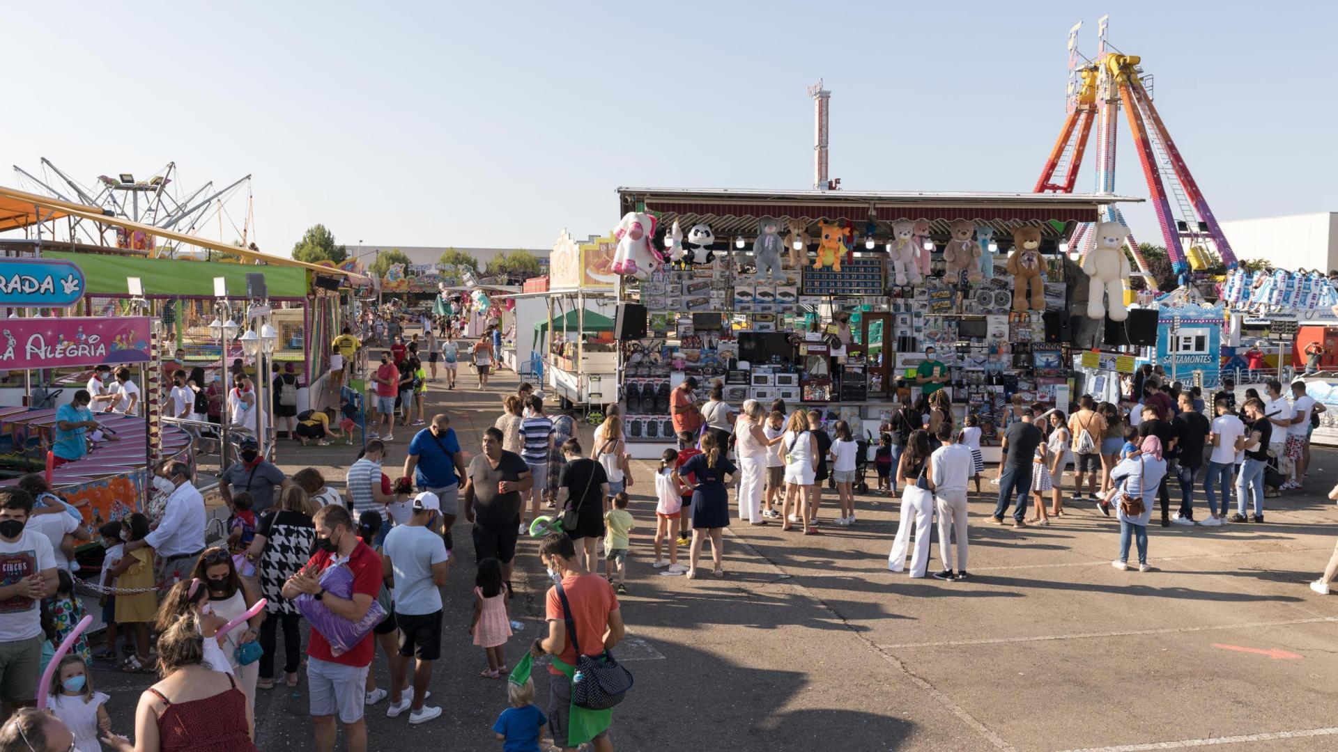 Imagen de las ferias instaladas en el polígono de La Barrena en las fiestas de 2021
