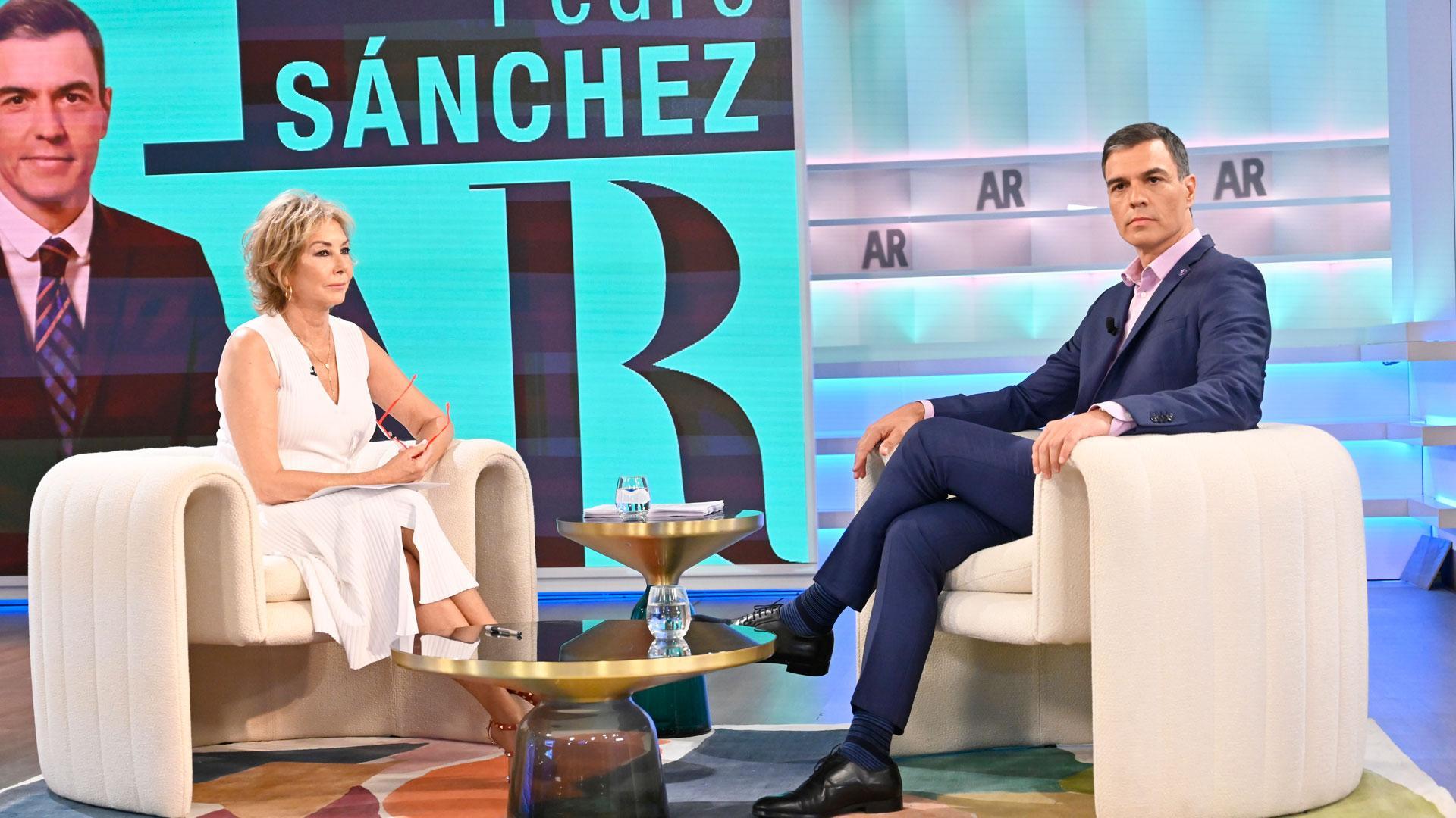 Pedro Sánchez en una entrevista en 'El programa de Ana Rosa' de Telecinco