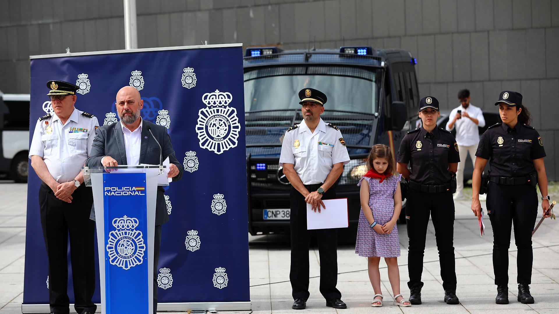 Presentación del dispositivo de seguridad de la Policía Nacional para las fiestas de San Fermín 2023, en el que participan unos 800 agentes