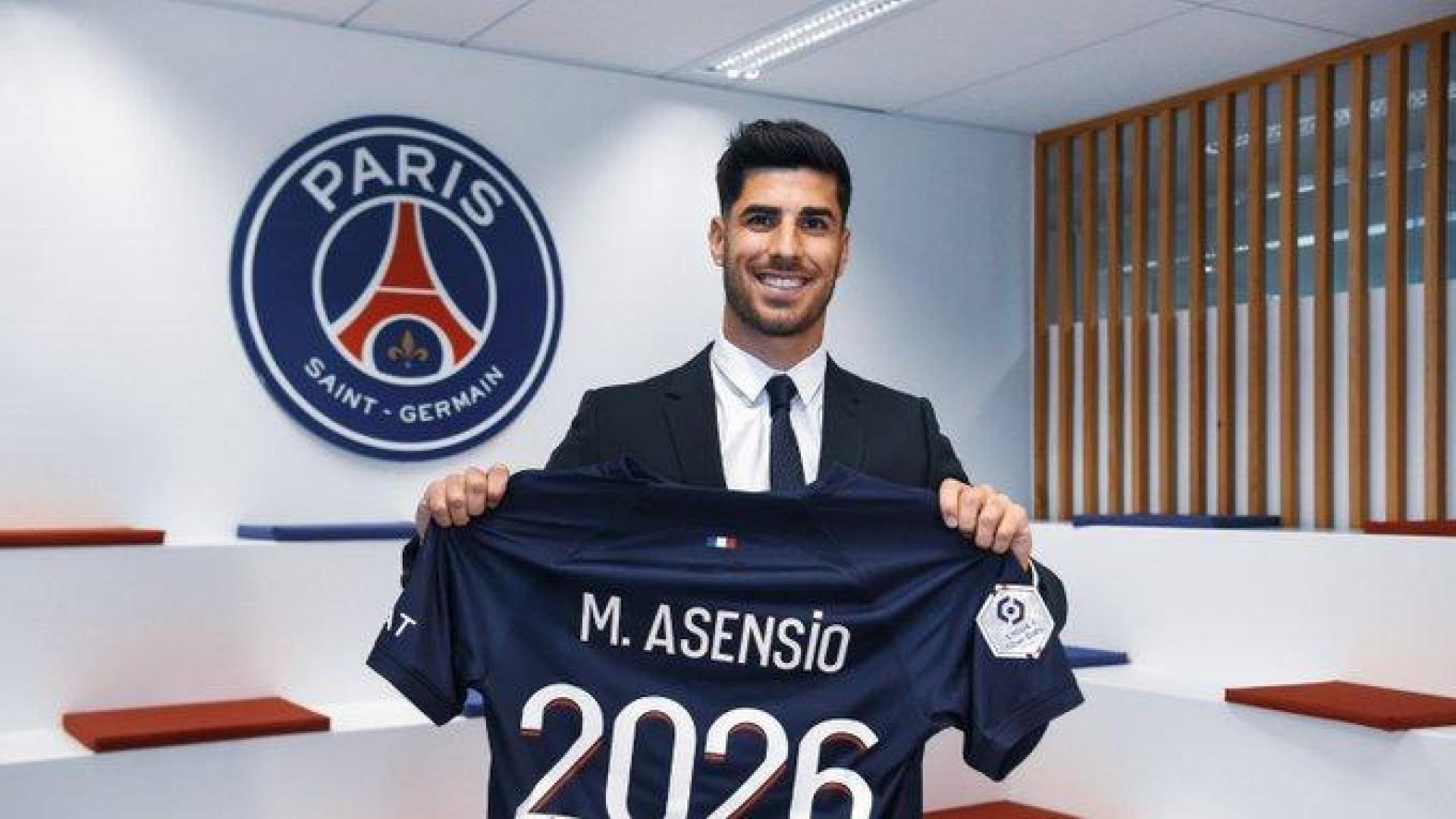 Marco Asensio, con la camiseta del París Saint-Germain