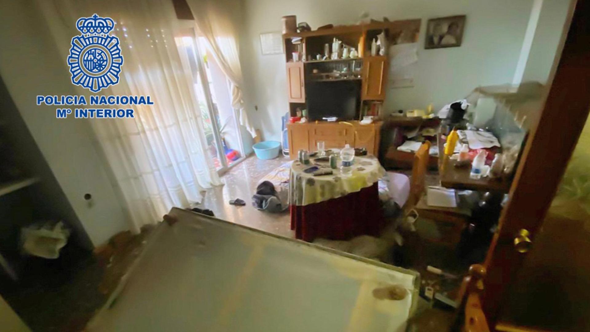 Foto donde se atrincheró el detenido en Almería
