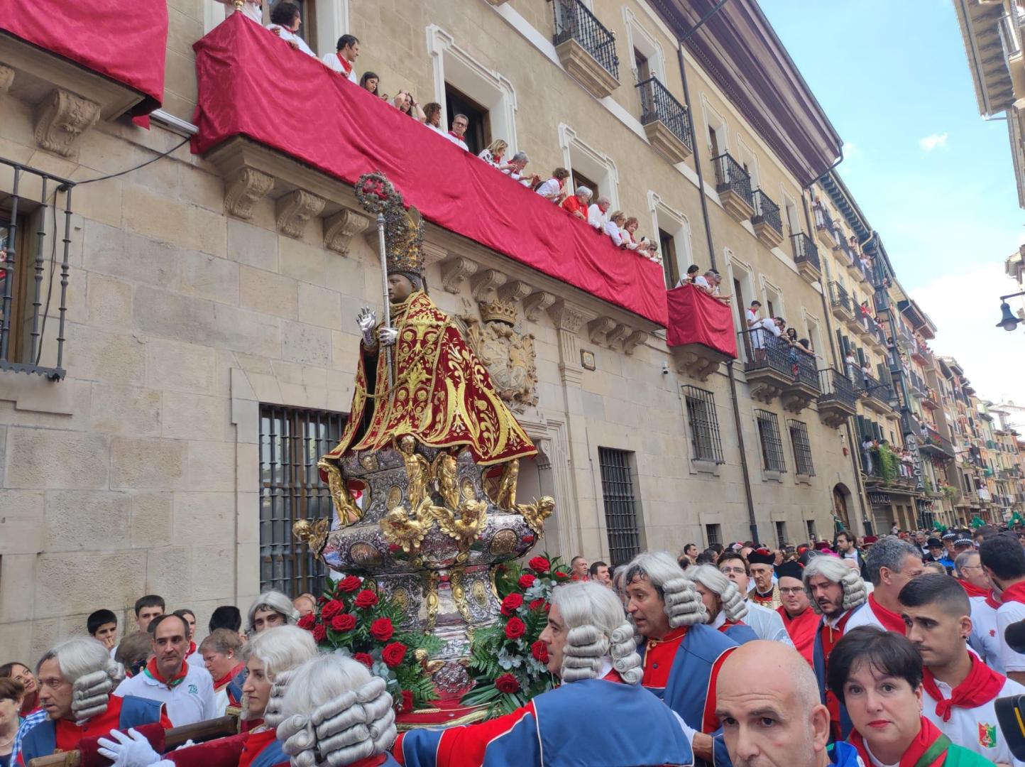 San Fermín, en la plaza del Consejo