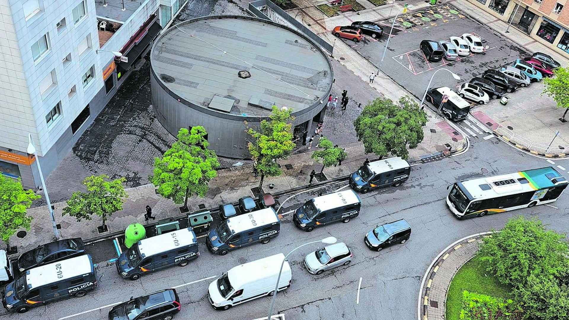 Un momento del operativo en el barrio de San Juan