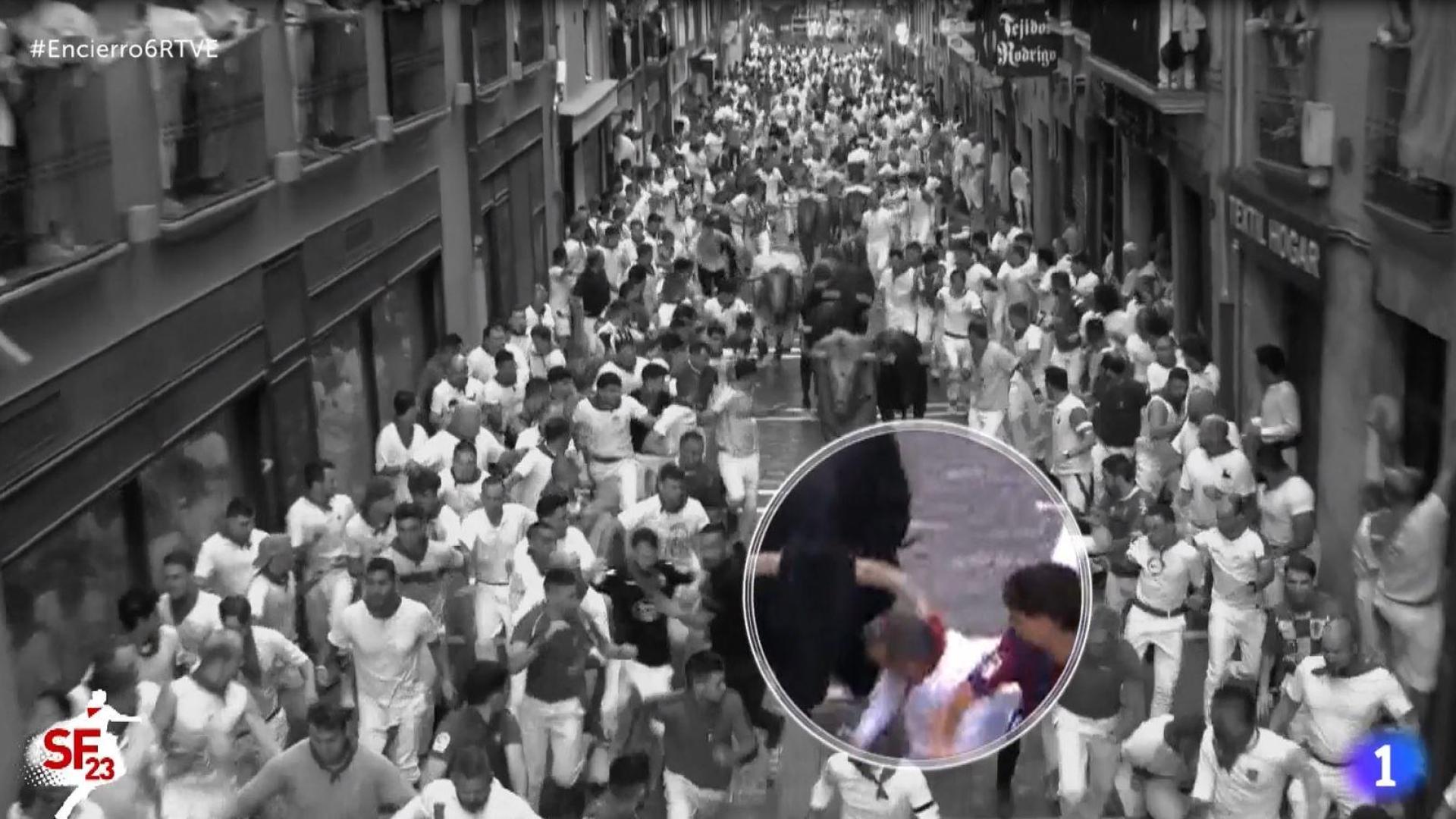 Vídeo de los momentos más peligrosos de los Jandilla a su paso por la Estafeta