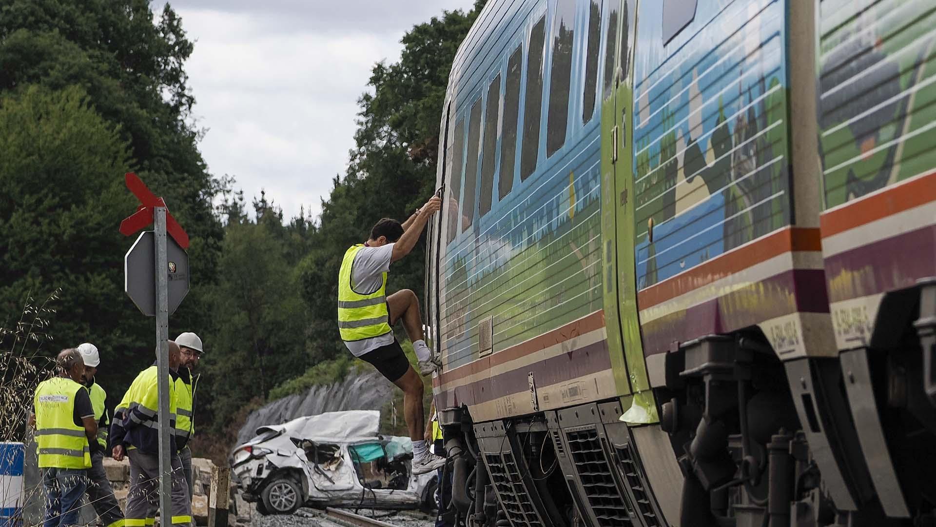 Lugar del accidente en Recimil (Lugo)