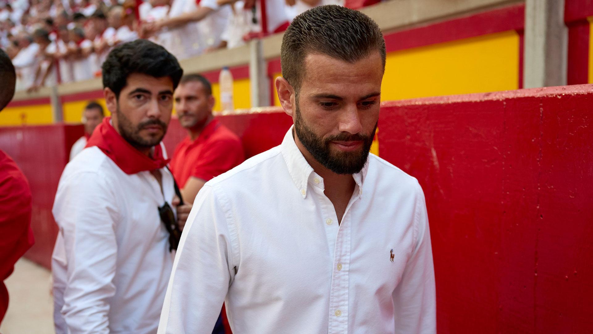 Nacho Fernández en la Plaza de Toros de Pamplona durante la quinta corrida