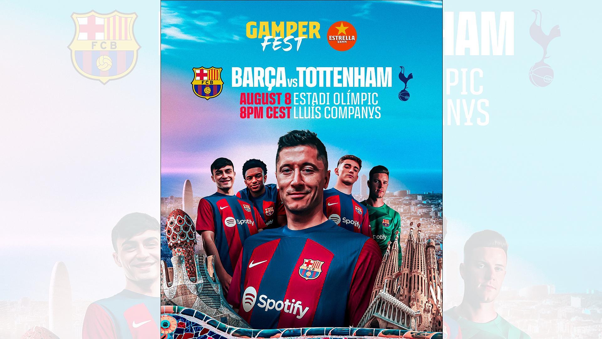 Cartel del Gamper anunciado por el F.C. Barcelona en las redes sociales