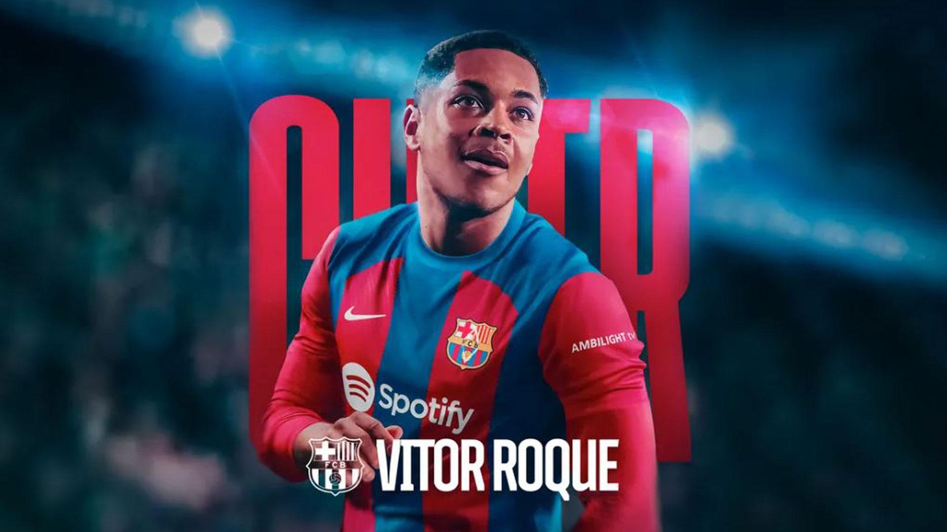 El FC Barcelona ficha a Vitor Roque hasta 2031