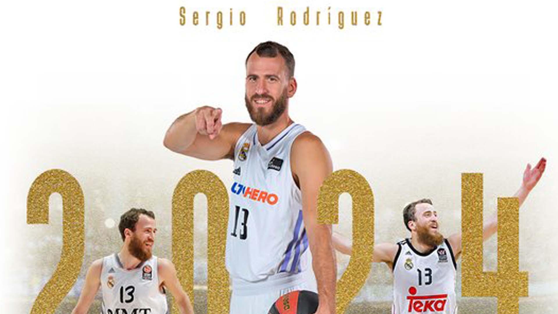 Imagen publicada por el Real Madrid en redes para comunicar la ampliación de contrato de Sergio Rodríguez