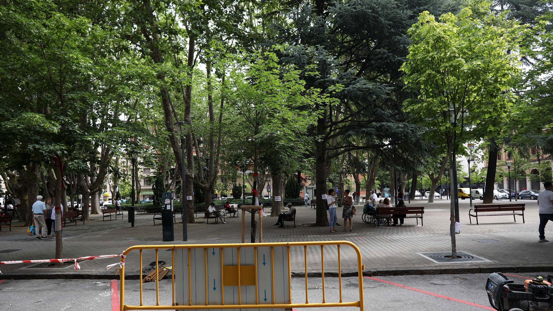Imagen del inicio de las obras en plaza de la Cruz