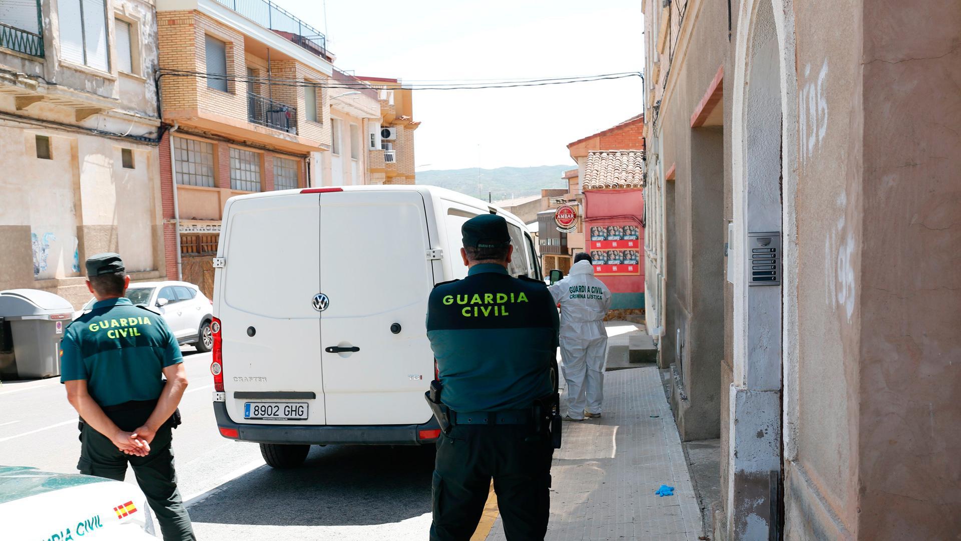 Guardia Civil en el lugar de los hecho en Fitero